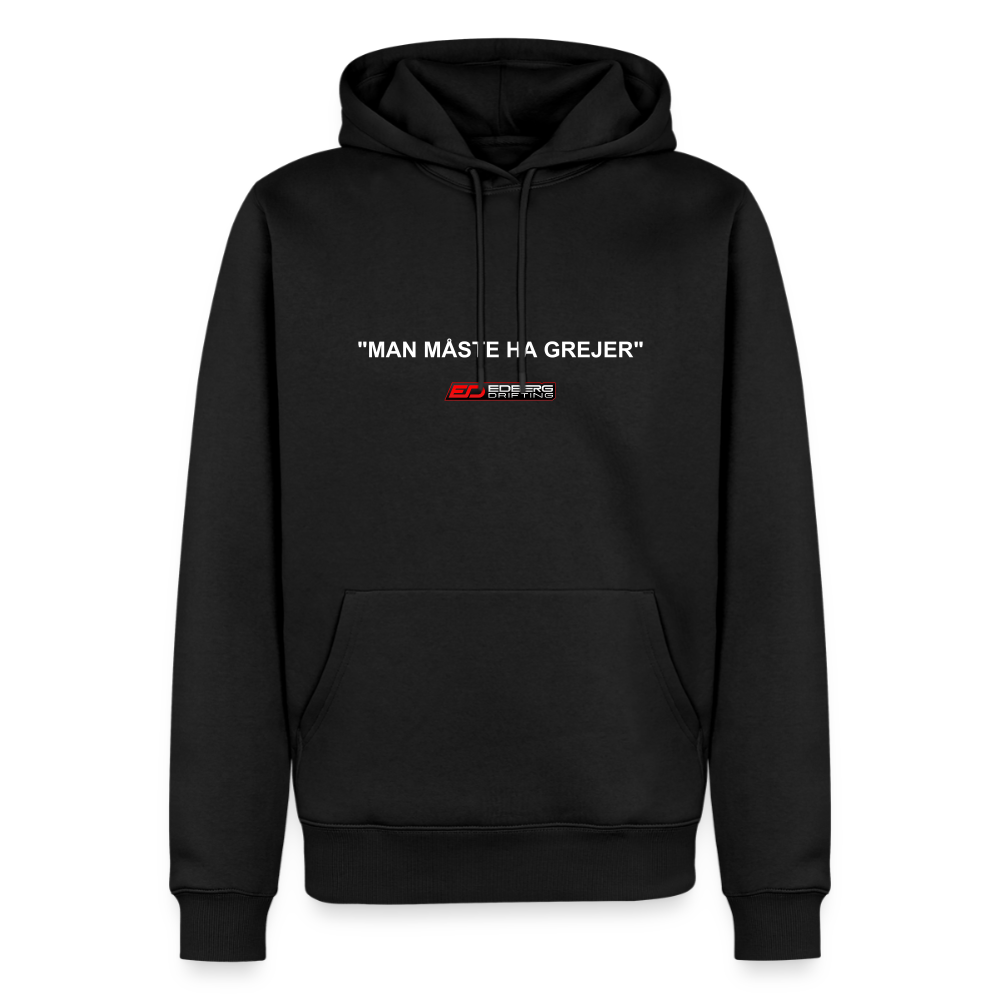 "MAN MÅSTE HA GREJER" Premium Hoodie - black