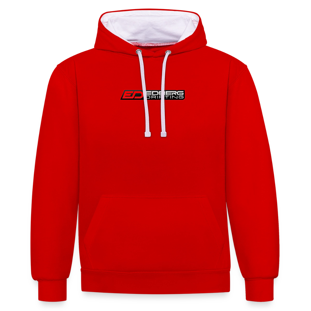 ED Contrast Colour Hoodie - red/white