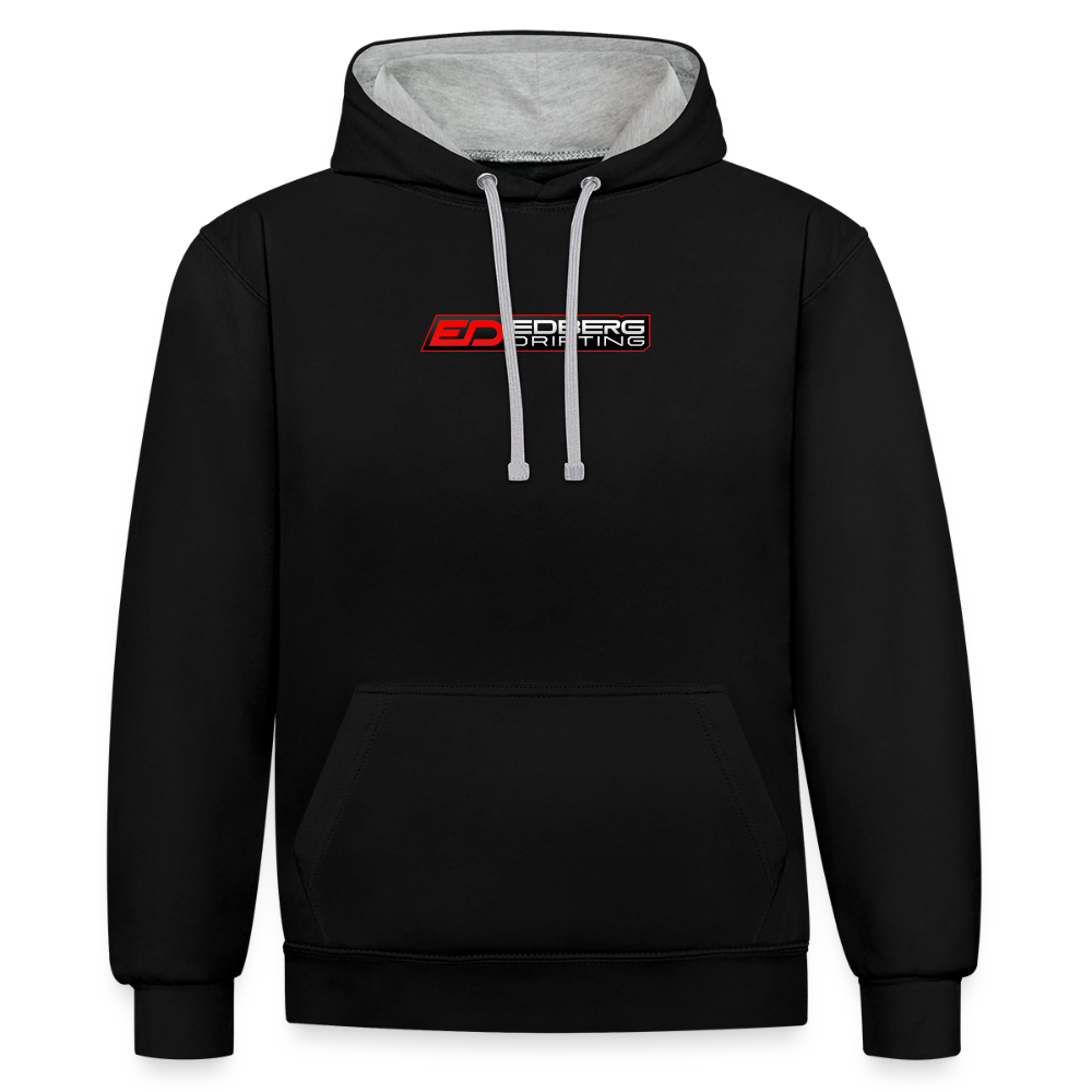 ED Contrast Colour Hoodie - black/heather grey