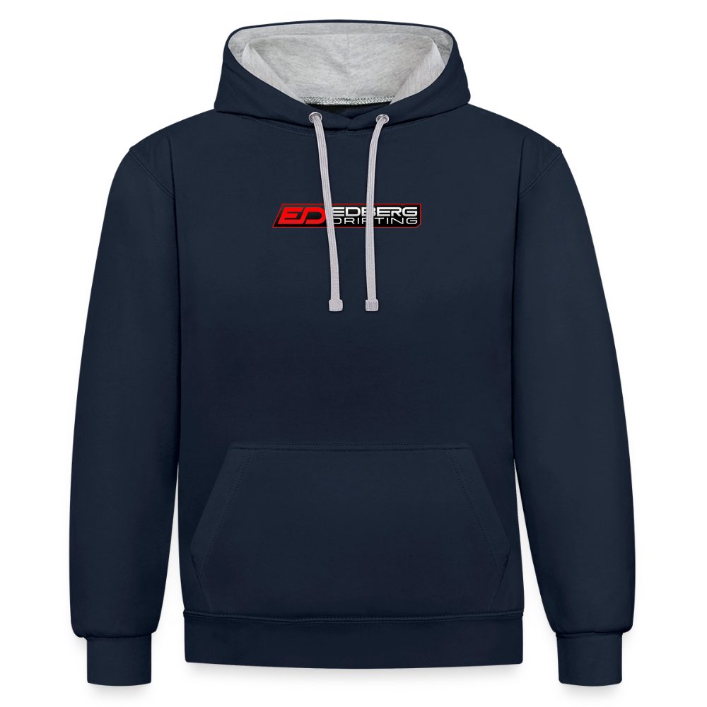 ED Contrast Colour Hoodie - navy/heather grey